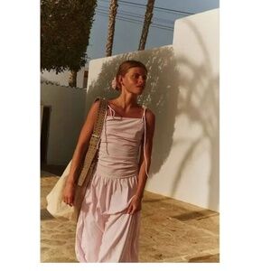 Free People FP Beach Free Est Liza Drop-Waist Midi Dress Festival Bloom Large